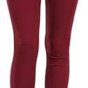 WAYRUNZ Womens Hyper Ultra Stretch Comfy Pants Colored Mid-Rise Skinny Jean Juniors Jegging (10, 026-wine Red)