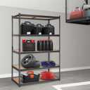 VEVOR Storage Shelving Unit, 5-Tier Adjustable Storage Shelves, 48" L x 24" W x 72" H Heavy Duty Garage Storage Shelves, Metal Shelves for Kitchen Pantry Basement Bathroom Laundry