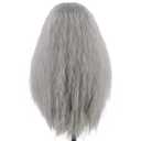 Mens Long Gray Wig with Beard Old Man Grey Wizard Wig Heat Resistant Synthetic Hair for Halloween Cosplay Costume Party