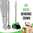 FUSBUNTY Pooper Scooper Swivel Bin & Rake with 100 Waste Bags, Dog Pooper Scooper with Bag Attachment for Large Medium Small Dogs, Poop Scooper with Lid for Lawn Yard Dog Kennel