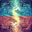 Card Rubber Mat - 2 Player, Square playmat for Gamer 60x60cm/23.6x23.6inch