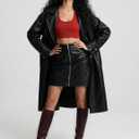 Modatope Knee High Boots for Women Square Toe Kitten Low Heel Tall Boots Faux Leather Fall Boots Side Zipper Long Boot (9, Burgundy Pu)