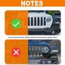 RT-TCZ for Wrangler JL Mesh Front Grille Grill Insert Headlight Light Cover Trim for Jeep Wrangler JL JLU 2018-2022 Purple Exterior Accessories 9pcs