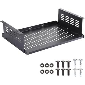 Under Desk Computer Mount for Small Form Factor SFF Computers and Pcs, Using Space 16.7" x H 4.75" x D 12" Mount Shelf Organizer for Office Home Workstation Gaming Stand up Desk