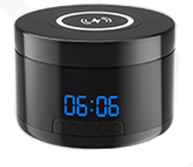 Smart Security Camera - 1080P Indoor Cameras for Home Security - Pet/Dog Camera with Motion Tracking - 15W Fast Phone Charger - Digital Clock (Classic Black)