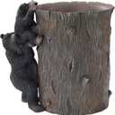 Avanti Linens - Waste Basket, Decorative Trash Can, Animal Inspired Home Decor (Black Bear Lodge Collection)