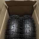 GICOOL 4.10/3.50-4 Rubber Tire and Wheel, with 2.25" Offset Hub, 5/8" Sealed Bearings, for Hand Truck Trolley Dolly Garden Wagon Wheel Replacement, 2 Pack (Explorer Series)