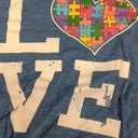 hohololo Autism Awareness Shirt Womens Autism T-Shirt Teacher Puzzle Heart Graphic Tee Autism Acceptance Tops Size S