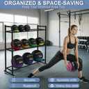 Medicine Ball Rack, Heavy Duty Medicine Ball Storage Stand, Rolling Med Ball Holder and Organizer for Home, Gym, Up to 35 cm