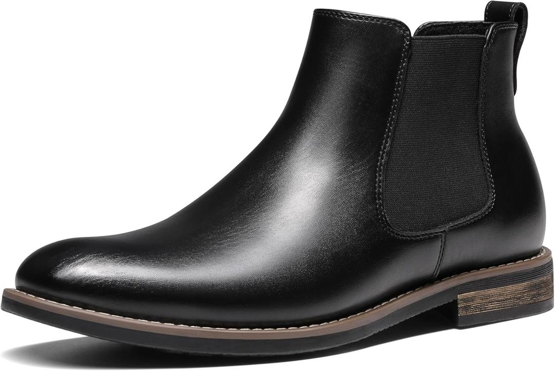 Bruno Marc Men's Suede Leather Chelsea Ankle Boots (8.5, 1-black)