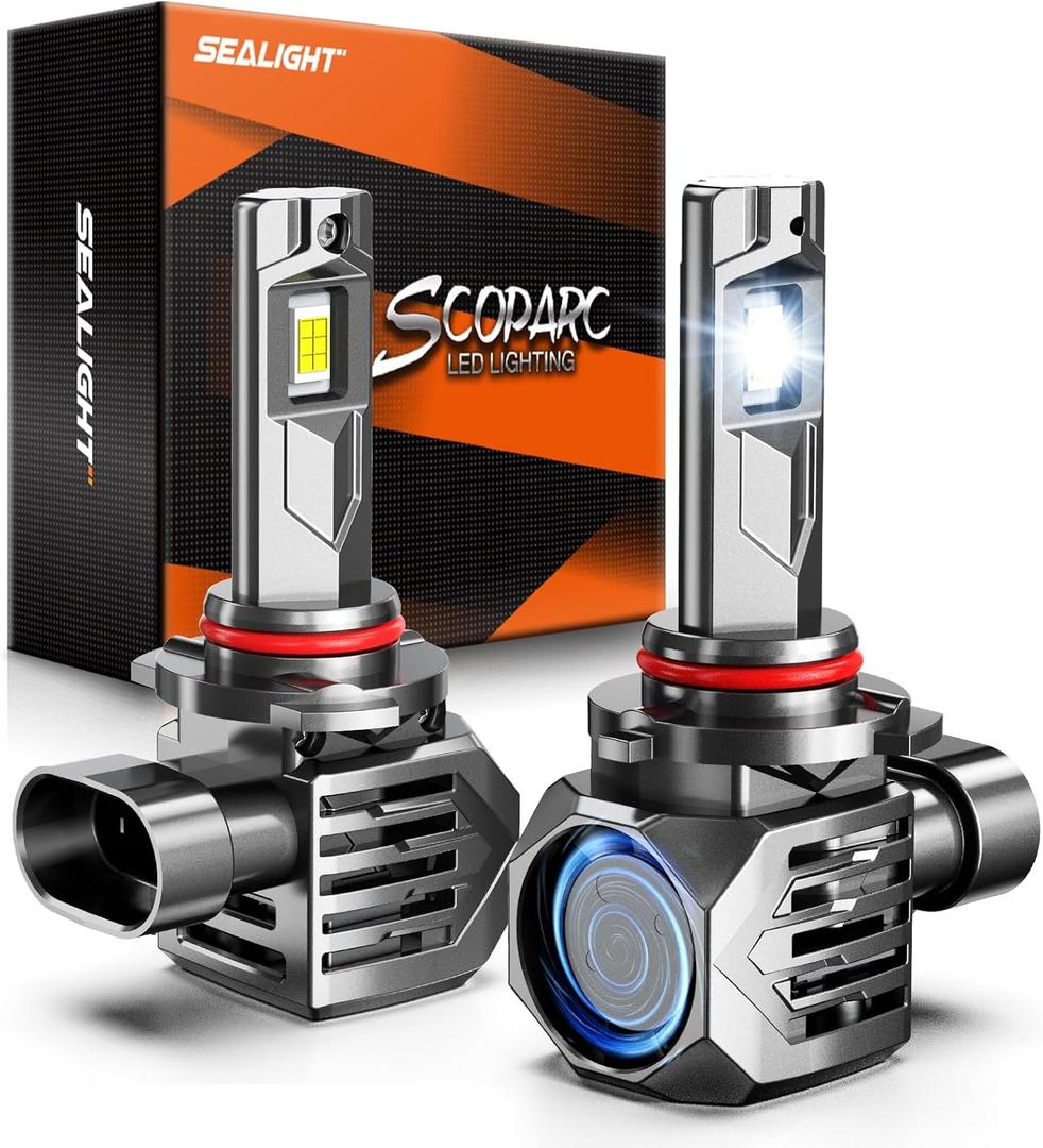 SEALIGHT 9005/HB3 Fog Lamps 75,000LM for ATVs & Powersports, 2026 Version, 9Brighteness S7S Series Wireless 9005 Fog Lights 1:1 Real Size 10 Years Lifespan- Pack of 2