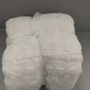 Cozy Bliss Super Soft Throw Blanket for Couch, Fluffy 3D Waffle Blanket for Sofa Bed Living Room Decor, Cute Warm All Season Gift for Women, Ivory, 50x60 Inches