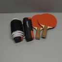 FBSPORT Ping Pong Paddle Set, Portable Table Tennis Set with Retractable Net,Rackets,Balls and Carry Bag for Indoor/Outdoor Games (black)