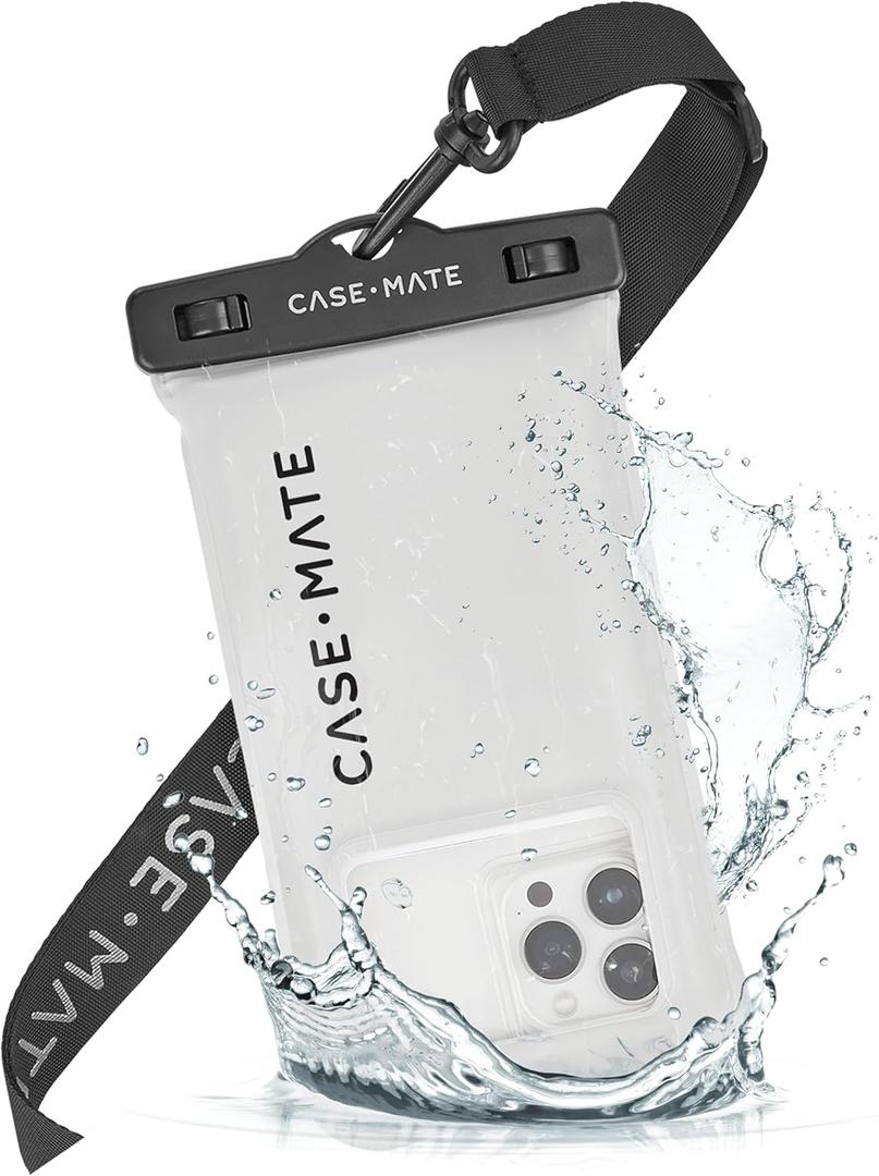 Case-Mate IP68 Waterproof Phone Pouch - Floating Waterproof Phone Case with Crossbody Lanyard - Beach Cruise Ship Travel Essentials - Compatible with All Devices - Touchscreen Friendly - Sand Dollar
