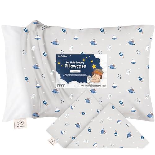 KeaBabies Toddler Pillowcase 13"x18" - Organic Cotton Toddler Pillowcase for Kids, Boys, Girls, Soft & Durable Cotton Cover for Miniature Sleepy Pillows, Cute Colors, Pillow Sold Separately (Cosmo)