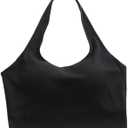 Dninmim Women Sleeveless Camisoles Solid Ribbed Crop Vest Halter Neck Sexy Casual Bra Tank Top (M (47.5-52.5kg), Black)