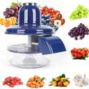 Automatic Grape Peeler Machine, Electric Garlic & Cherry Tomato Peeler Skin Remover Tool for Small Fruits, Effortless Peeling for Home Kitchen (Blue-1PC)