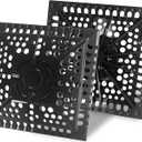 Shower Hair Drain Catcher, 2 Pack 5.1in Square Silicone Hair Catcher Shower Drain, Shower Drain Cover Strainer for Shower Room Floor Drain Protector, Dark Grey