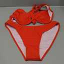 ZAFUL Women High Cut Bikini Sets String Sexy Swimsuit Two Piece Underwire Bathing Suit Brazilian Cheeky Cut Out Cute Swimwear size L
