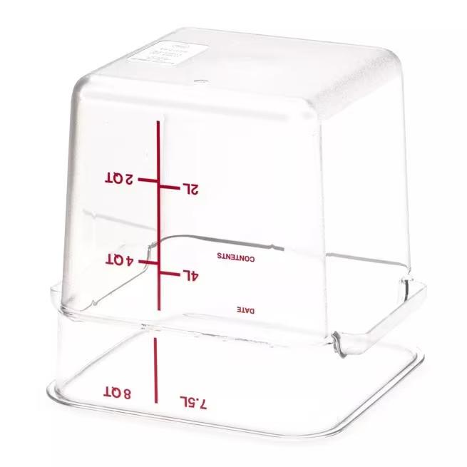 Suclain 2 Pcs Square Food Storage Container Polycarbonate Clear Food Container with Red Lid Commercial Rice Storage with Red Graduations for Commercial Kitchen(7.87 x 7.48 inches, 7.87 x 3.94 inches), 2,4 Quarts Suclain 2 Pcs Square Food Storage Container Polycarbonate Clear Food Container with Red Lid Commercial Rice Storage with Red Graduations for Commercial Kitchen(7.87 x 7.48 inches, 7.87 x 3.94 inches), 2,4 Quarts