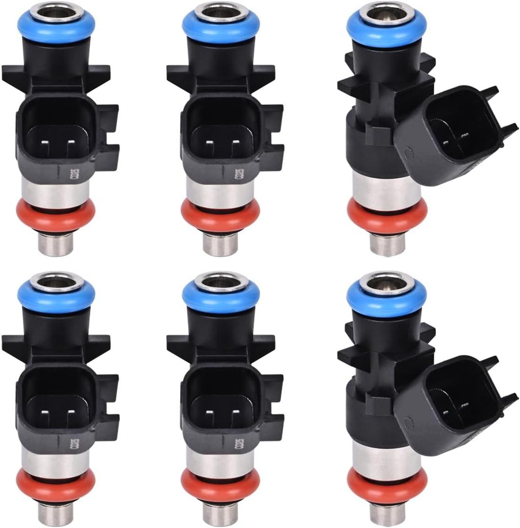 Set of 6 Fuel Injectors 0280158233 4 Holes Fit for 2011-2017 Chrysler 200 300 Dodge Avenger Challenger Charger Ram 1500/2500/3500 3.6L Replaces 5184085AC 5184085AD 4G2269 FJ1147