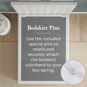 Bed Makers Never Lift Your Mattress Bed Skirt, Designed for Box Spring Beds, Split Corners, 14 Inch Drop Length, King, White