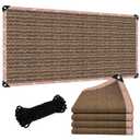 90% Shade Cloth Sun Shade Fabric Privacy Screen Shade Cover for Patio Garden Pergola Shade Cover Canopy with Gromments Mocha8 x 16 FT