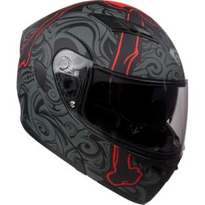 KYPARA Motorcycle Dual Visor Flip up Modular Full Face Helmet with DOT Certification of Impressionism (Lucifer, M)