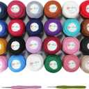 Crochet Thread Balls 24 Skeins Embroidery Thread Crochet 24X10g Yarn for Hand Knitting