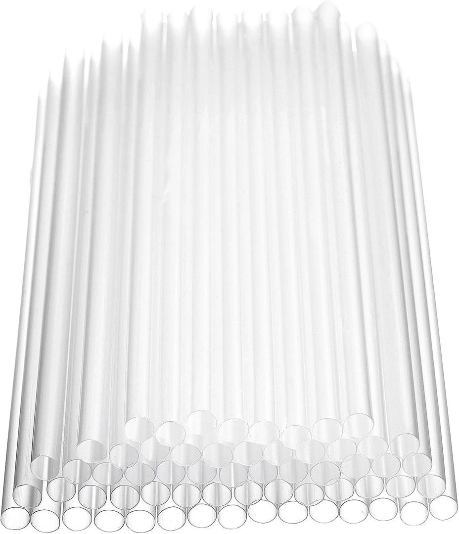 Disposable Crystal-Clear Plastic Boba Straws [11mm Wide 9 Inch] - 600 Individually Wrapped Bulk Heavy-Duty Straws for Bubble Tea, Smoothies, Thick Shakes, Parties & Cafes