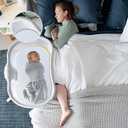 Lisara Baby Bassinet Mattress, 30 x 18 Dual Sided Gel Memory Foam Bassinet Mattress with Waterproof, Removable, Ice Silk Cover, Fit for Halo Bassinest, Swivel/Flex/Glide/Premiere/Luxe Series Sleeper