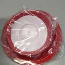 6 Pcs Adaptive Utensil with Bib Bowl Plate Set Weight Cutlery Gift for Elderly Disabled Hand Arthritis Parkinson(Red)
