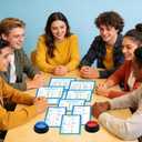 28 Pcs Christian Bible Family Feud Game with 2 Buzzers,Church Game Night, Bible Trivia Games Cards,Team Building & Family Game Night