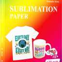 Sublimation Paper 8.5x11 Inch, 50 Sheets, Compatible with Sublimation Printer Sublimation Ink, Ideal Transfer Paper for T-Shirts, Mugs & Various DIY Projects