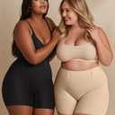 OEAK Tummy Control Shapewear for Women Seamless Girdle High Waisted Body Shaper Underwear Panty Smooth Under Dress Shapewear (Beige, L)