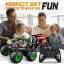 BEZGAR Monster Truck Toys - Remote Control Monster Truck with Light & Music, Dinosaur Toys for Kids, 1:20 Scale RC Truck with 360 Spins and Drifting, Remote Control Car for Boys 4-7