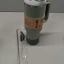 FLASC 40 oz Tumbler With Handle and Straw | 100% Leakproof Insulated Tumbler With Lid and Straw | Includes ALL Accessories: Stainless Steel Straw, Silicon Boot, Straw Cover & Cleaner (Bayleaf)