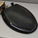 Bemis Classic Colors Slow Close Toilet Seat, Easy Clean Hinges and Durable Plastic Seat, Made in USA, Elongated, Black