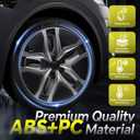 Tesla Model Y Juniper 19 Inch 4 Pcs Wheel Covers - Matte Black ABS Hubcaps with Rim Protectors | Replacement Compatible with 2025 2026 Model Y Juniper, not Compatible with Tesla Y 2021-2024