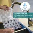 2Pack Kitchen Sink Mat for Stainless Steel/Ceramic Sinks, PVC Eco-friendly Protectors for Bottom of Kitchen Sink, Adjustable, Fast Draining, Dots Design, 11.8x15.7 (Clear)