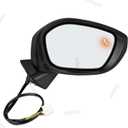 Passenger Side Mirror Assembly Compatible with Honda Civic 4 Door EX/SI 2022-2025 Heated with Blind Spot Monitor, Power Adjustable Glass Replace 76208T20A21 HO1321351 (7Pin Right)