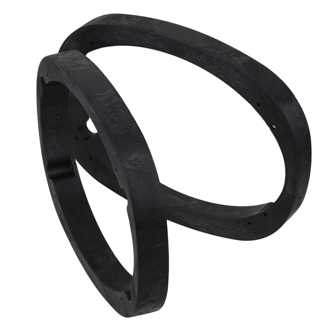 RDEXP Black 46" x 9" Solid Universal Speaker Adapter Mount 1" Depth Ring Adapter for Car Sound Tool Set of 2