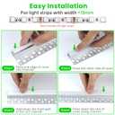 4 Pack 3.3ft/1M Plaster-in Drywall LED Channel, Trimless Recessed LED Diffuser Channel with Milky Cover, Single Edge Mud-In Strip Diffuser for Ceiling, Wall & Strips Light (Light NOT Included)