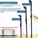 Benbuoo Folding Adjustable Table Legs 27 to 41 inch, Metal Telescopic Storage Desk Legs for Outdoor Camper, RV, Coffee Dinner Table, Tabletops, Kitchen, DIY Bar Desk, Tablesaw, 2pcs Black