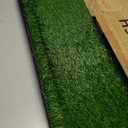 LOOBANI Large Dog Grass Pad with Tray - 35x23in Dog Litter Box with 2 Artificial Grass Patch + 2 Washable Pee Pads - Quickly Absorbency Indoor Outdoor Potty for Patio Balcony Apartment Use
