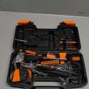 58-Piece Tool Kit Basic Home Repair Tool Set, General Household Hand Tool Kit,Small Tool Kit with Plastic Toolbox Mini Tool kit for Women, Office & College Repairs Orange