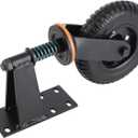 Fence Gate Wheel, Gate Auxiliary Wheel, Wide Application, Carbon Steel and Rubber, 600 Pound Load Capacity for Farm (Black)