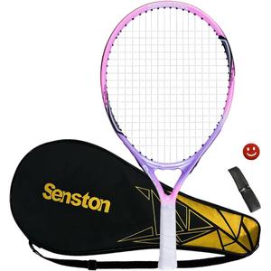 Senston 19" 23" 25" Kids Junior Tennis Racquet for Kids Children Boys Girls Tennis Rackets with Racket Cover (Pink)