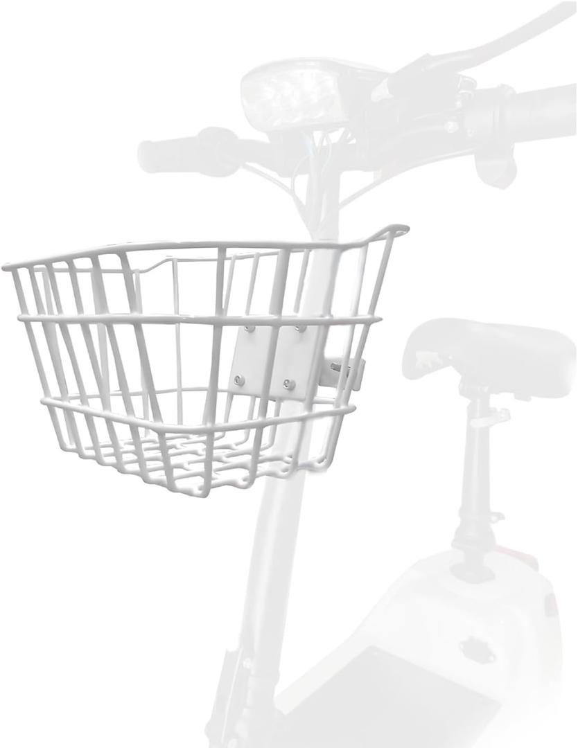 Small Front Basket for Teen Scooters & Electric Scooters - Rust-Resistant with Fixed Holder - 2.5gal Capacity Fits Knee Scooters