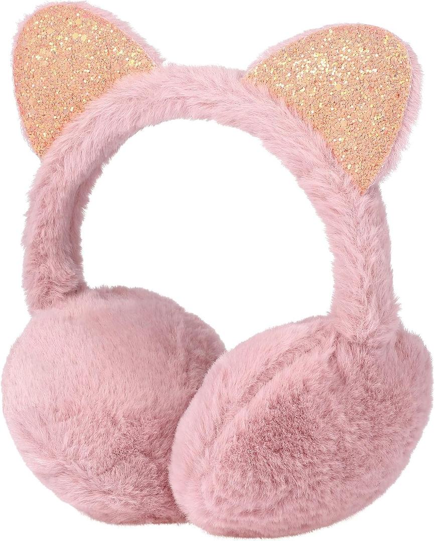 SEWACC Winter Plush Earmuffs, Warm Winter Ear Cover for Teen Girls, Women, Soft Ear Warmers for Outdoor Use